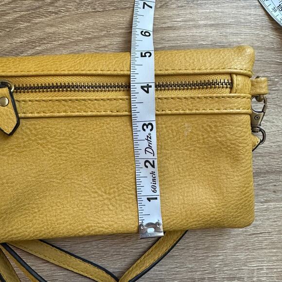 Joy Susan Butter Yellow Crossbody Wristlet Clutch Purse Women's Hands Free Bag - Picture 10 of 10